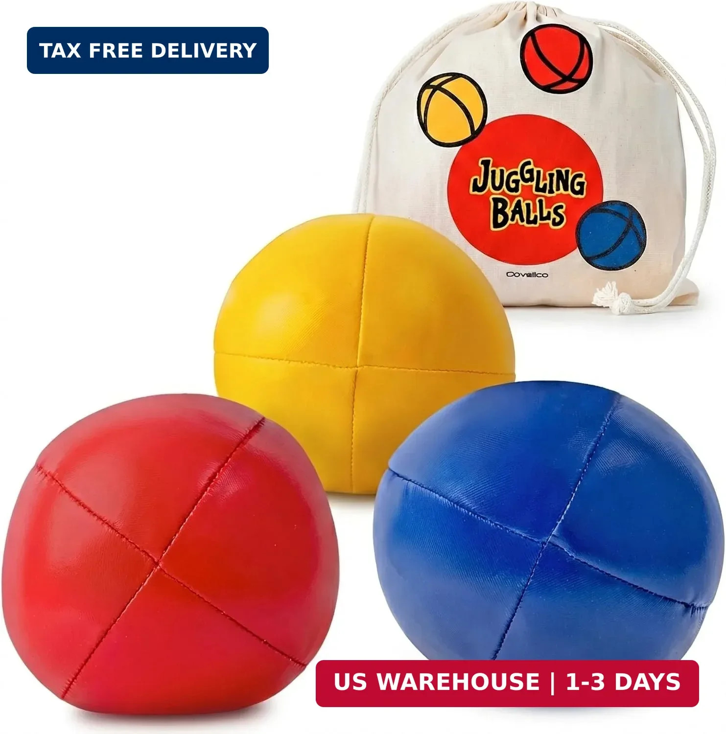 Juggling Balls, Set of 3 Vibrant Juggling Balls for Beginners - Learn to Juggle