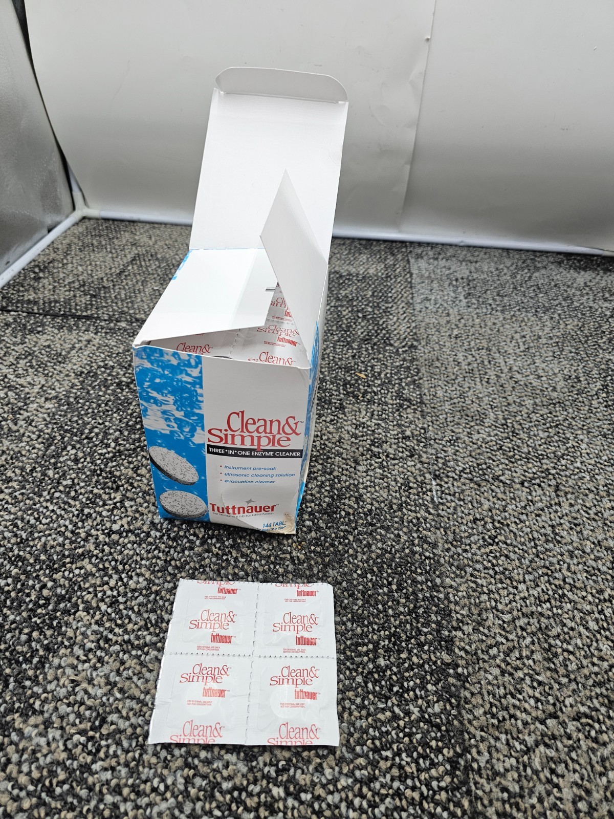 (QTY 144) Tuttnauer Clean & Simple Ultrasonic Enzymatic Solution Tablets Cleaner