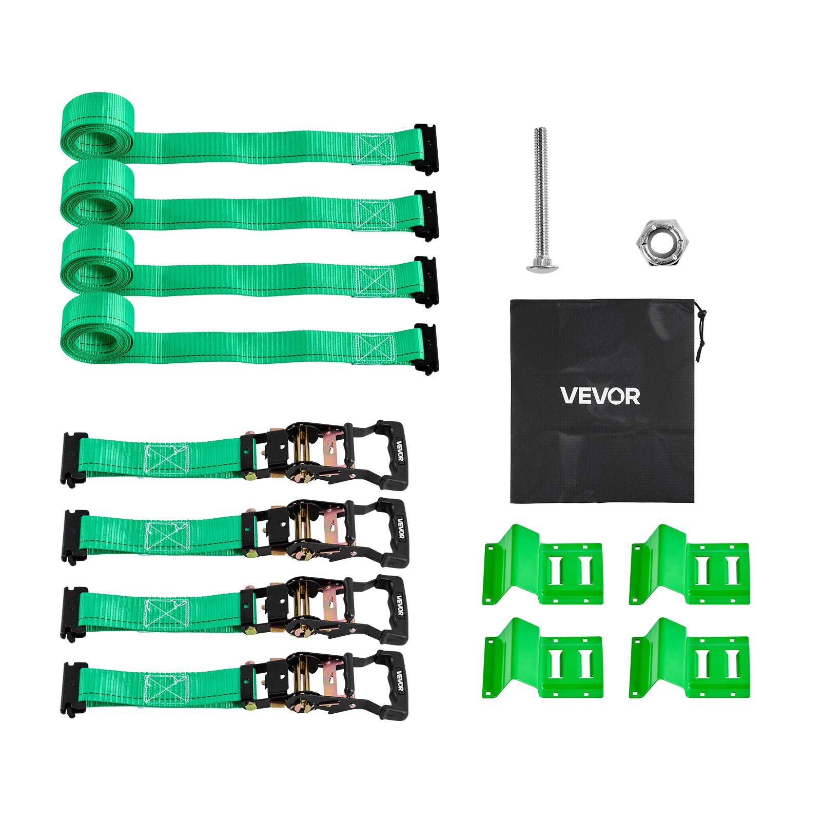 VEVOR Wheel Chock Tie-Down Kit with Buckle Break Strength 4380 lbs Load 1460 lbs