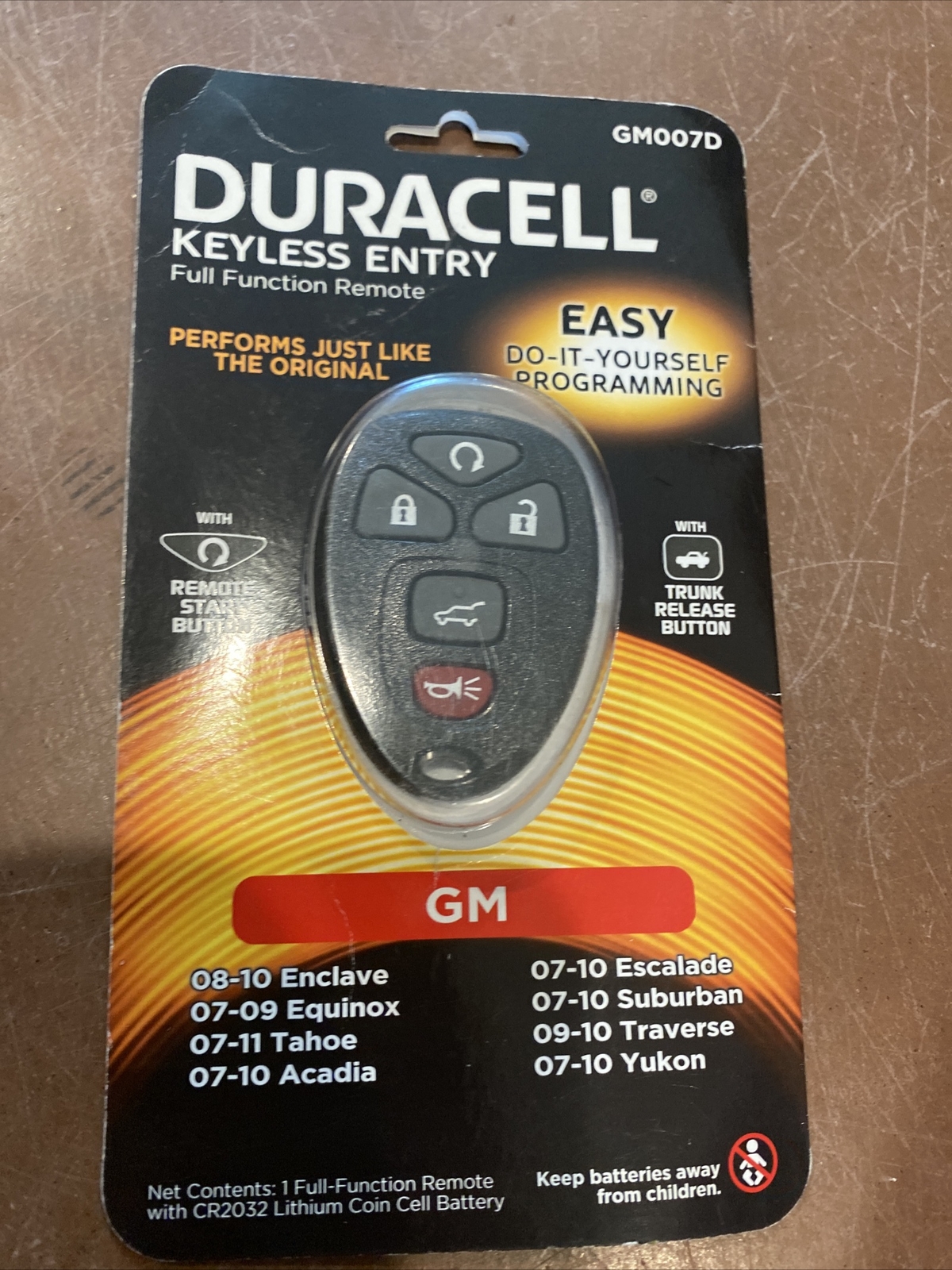 Duracell Full function remote GM 007D