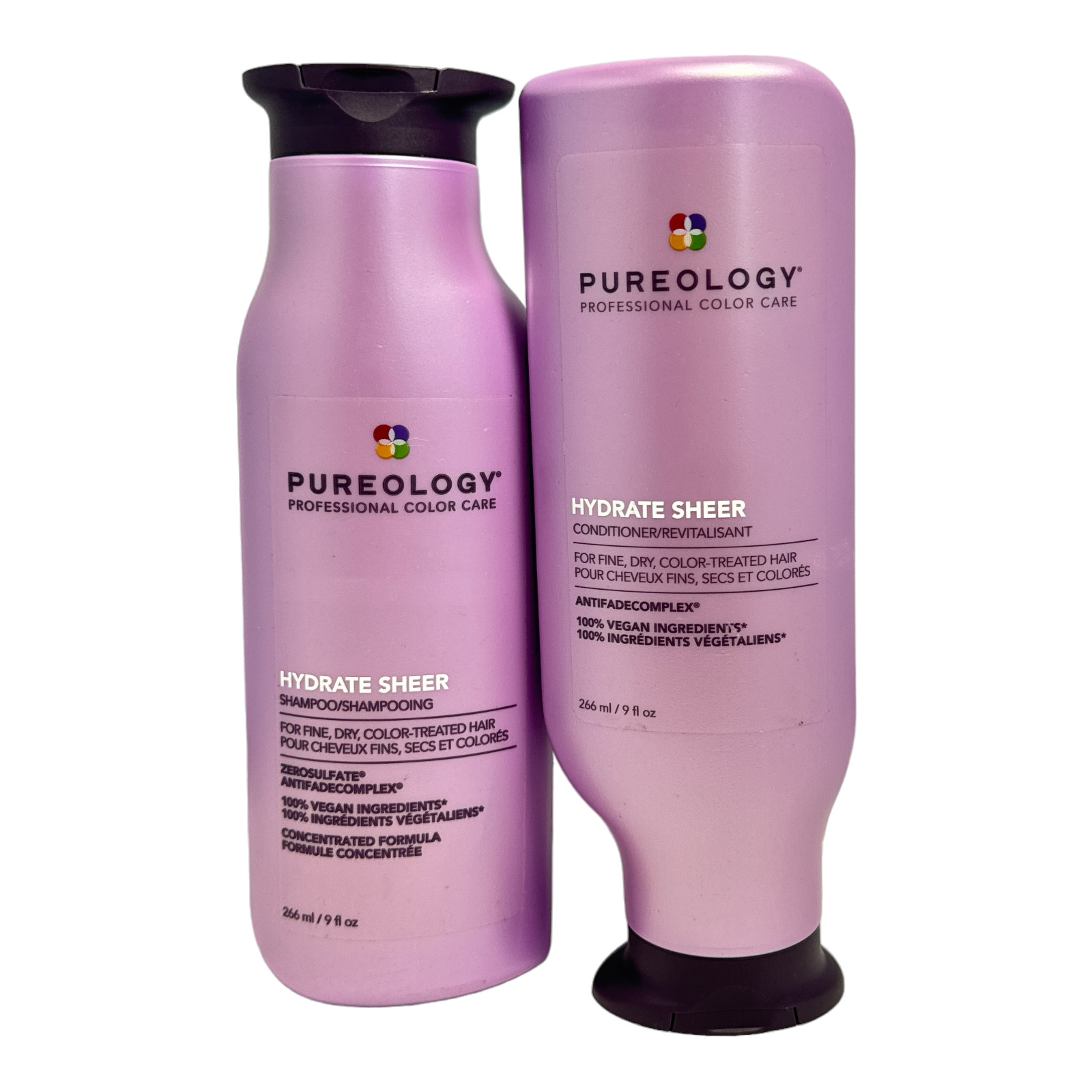 Pureology Hydrate Sheer Shampoo & Conditioner- Fine, Dry, Color-Treated Hair 9oz
