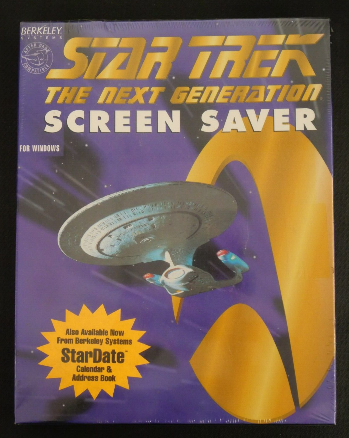 STAR TREK THE NEXT GENERATION SCREEN SAVER FOR WINDOWS BERKELEY SYSTEMS (1994)