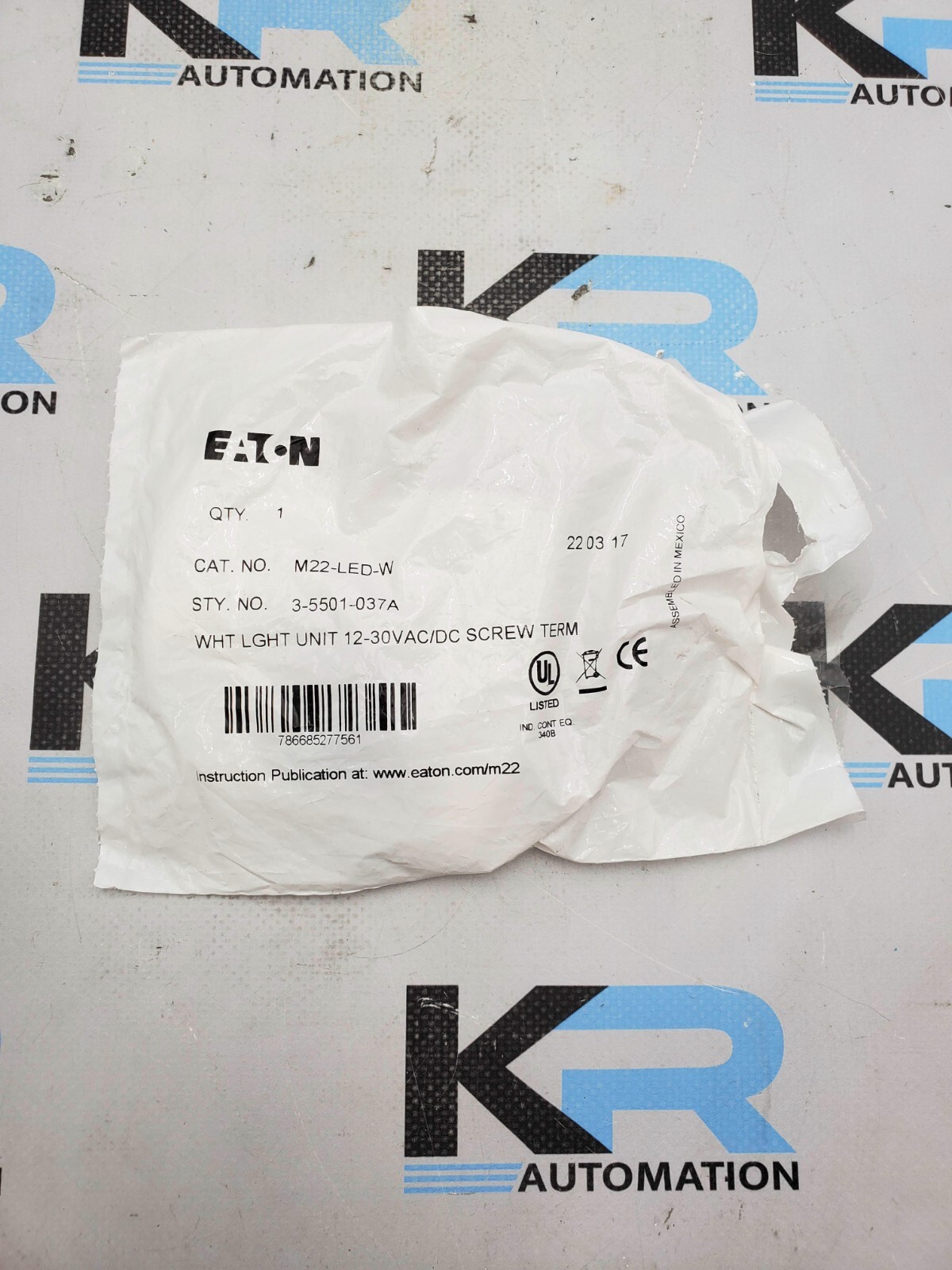 NEW **LOT OF TWO** Eaton M22-LED-W White LED Light Unit 12-30VAC/DC