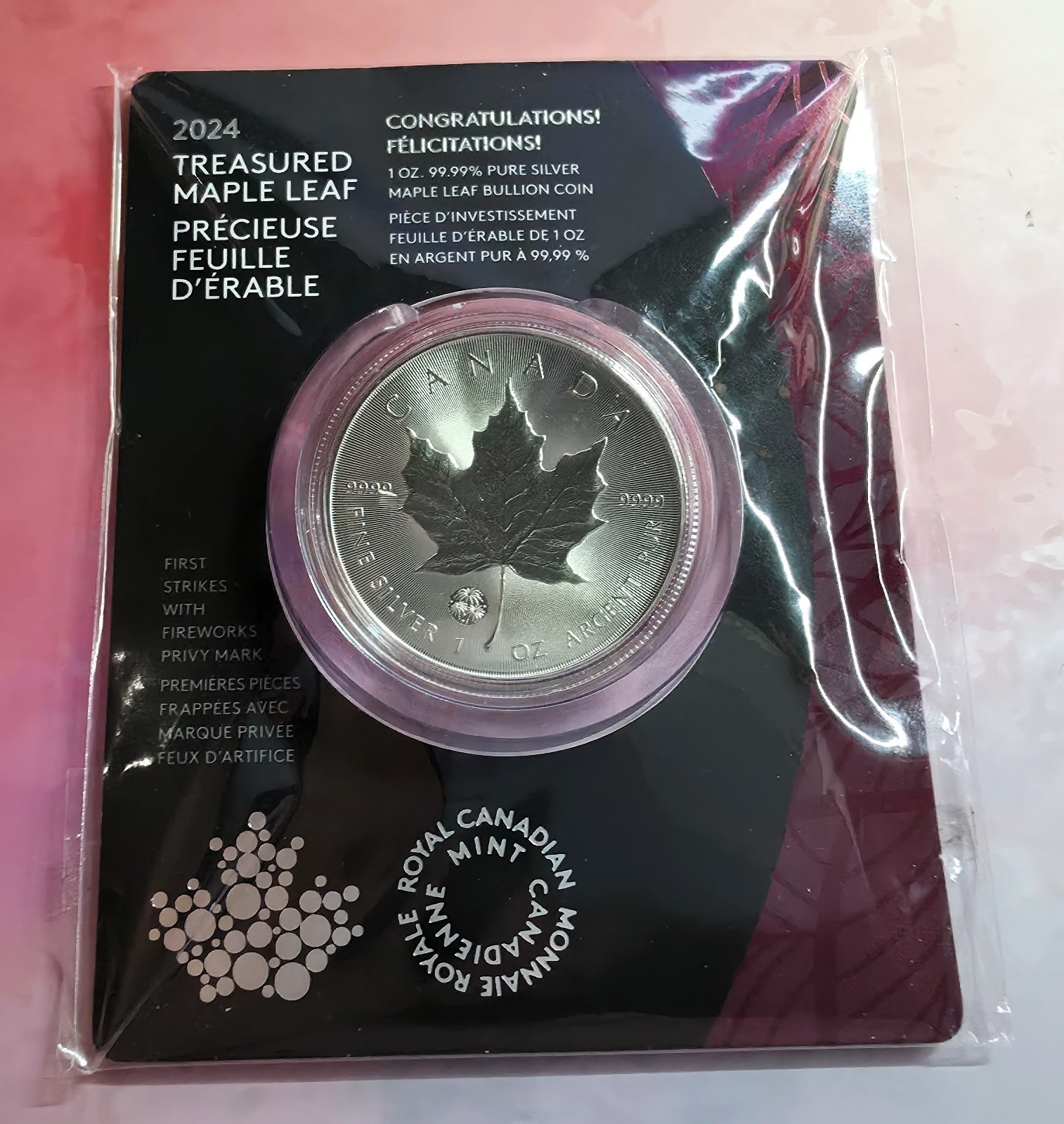 2024 RCM Treasured Maple Leaf “First Strikes” – Fireworks Privy –Limited Edition
