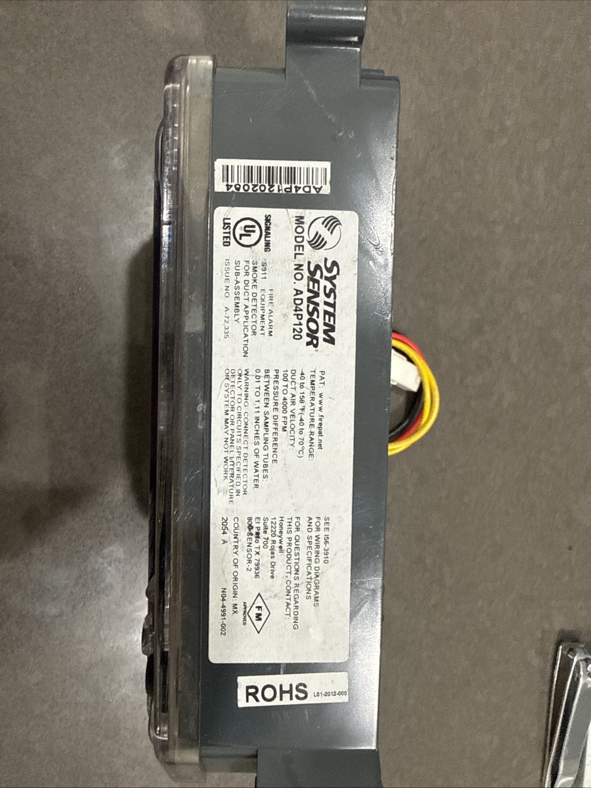 System Sensor D4p120 Photoelectric Power Board