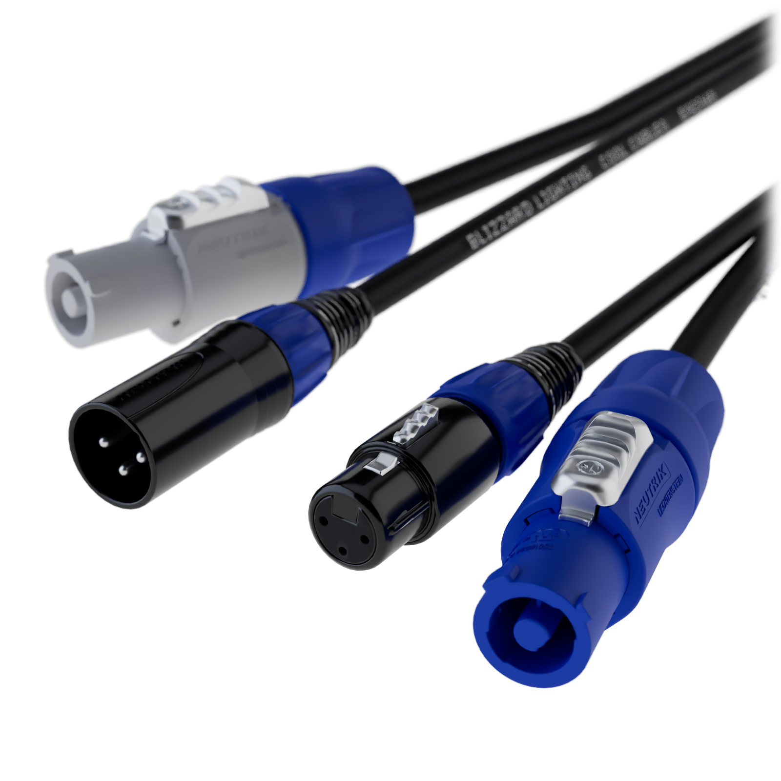 Blizzard DMXPC-50 / COMBO 3-PIN DMX COOL CABLE+POWERCON COMPATIBLE CABLE 50'