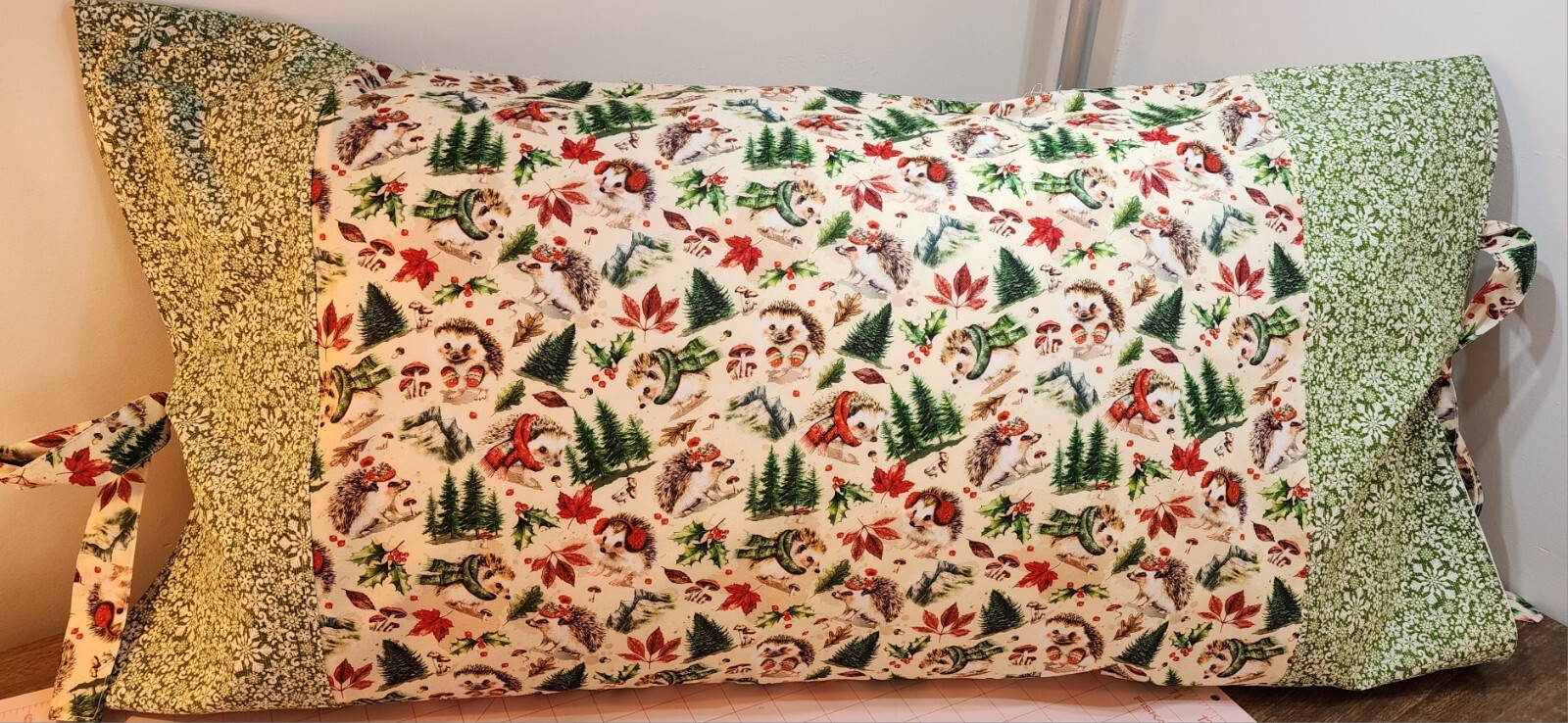 Hedgehog Deluxe King Size Handmade  Cotton Pillowcase.