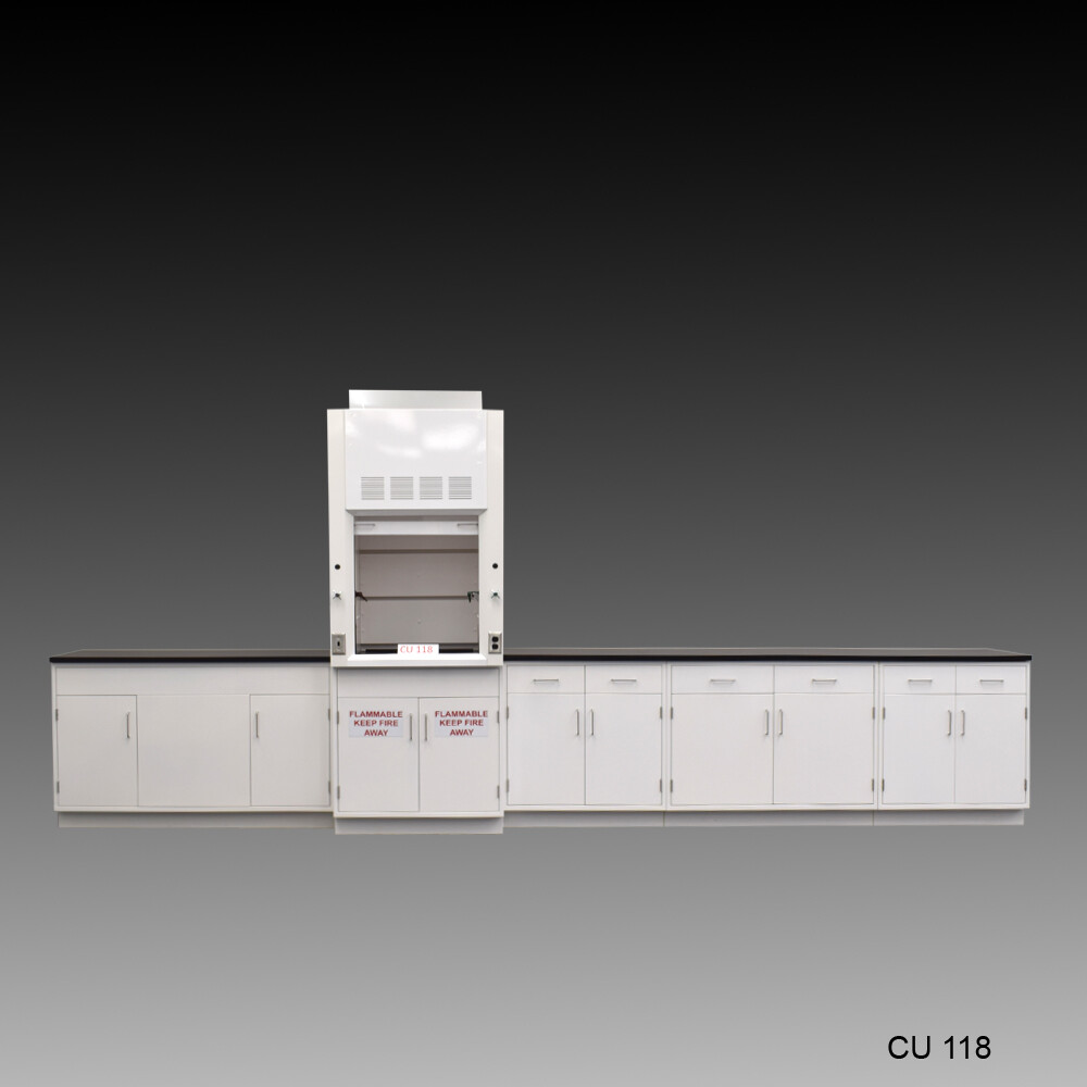 Fisher American Laboratory 3' Fume Hood / Flammable Storage 15' Cabinets /E2-421