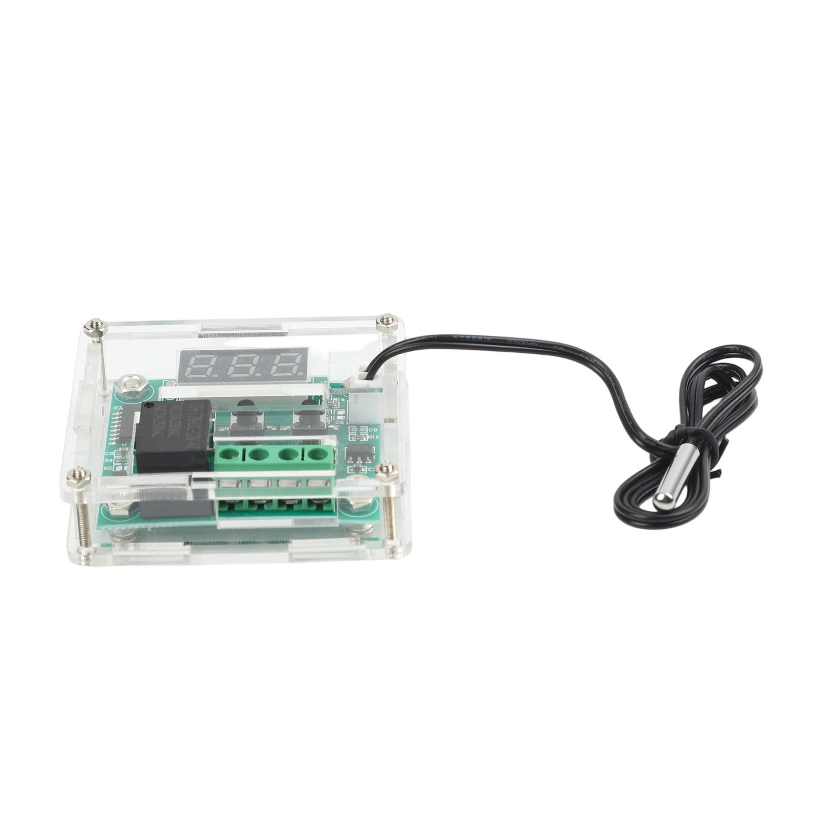 DC 12V Thermostat Temperature Controller Switch Board Red Digital Display+Case