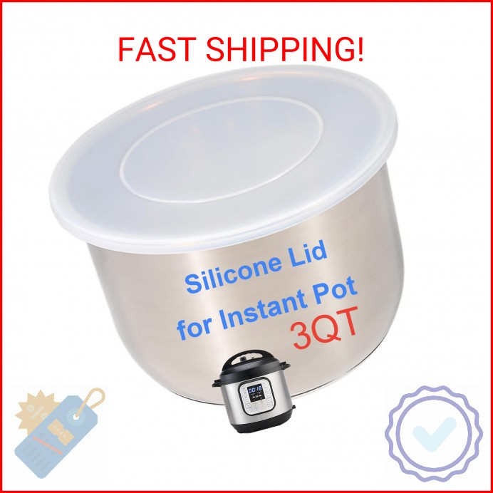 Silicone Lid for Instant Pot 3 QT, 8.1IN Reusable Pot Cover for Instant Pot 3 Qu