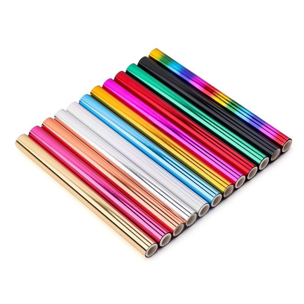 15cm x1.3m/ 5.9inch x 4.26feet 12 Color Hot Foil Roll Heat Activated Foil