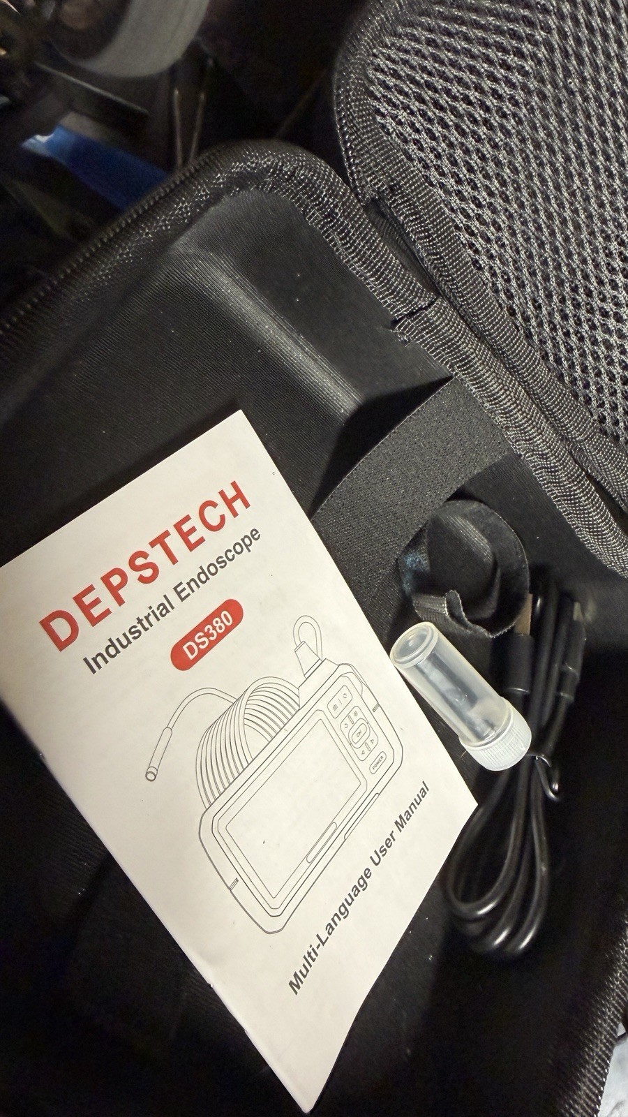 DEPSTECH DP380 Dual-Lens Borescope Inspection Camera (4.3" Screen)