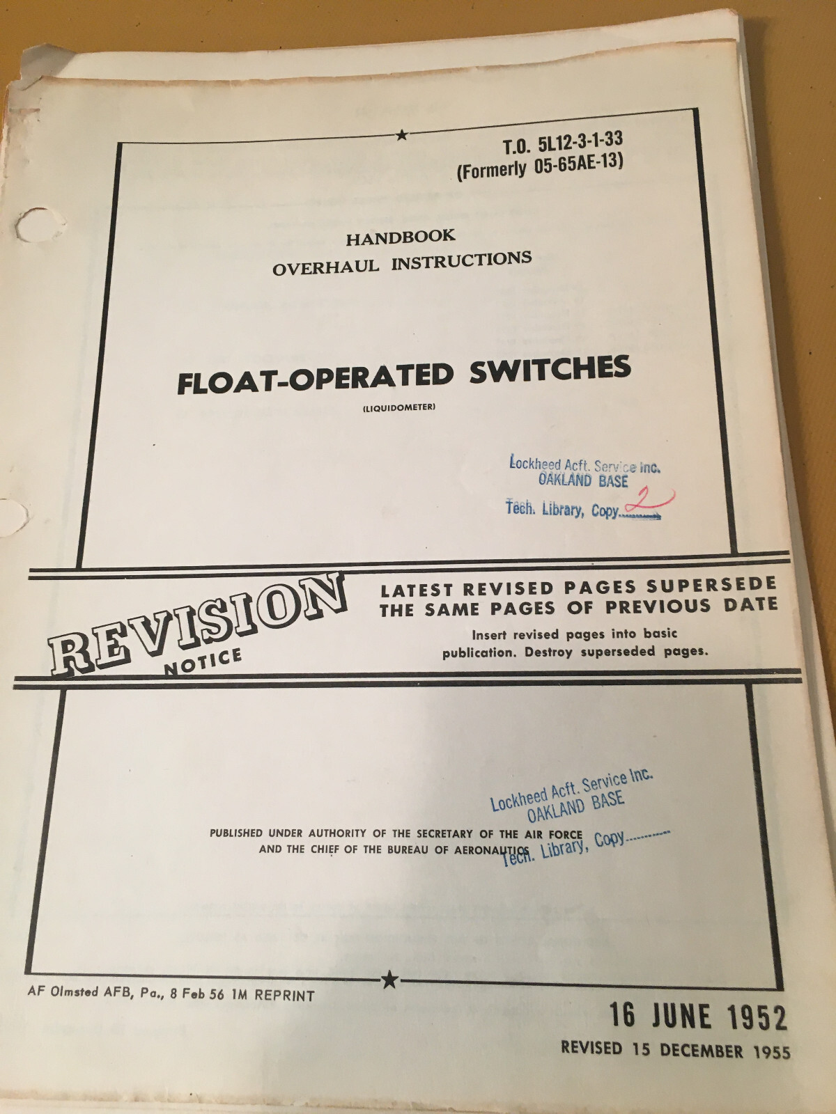 Liquidometer Float Operated Switches Overhaul Manual