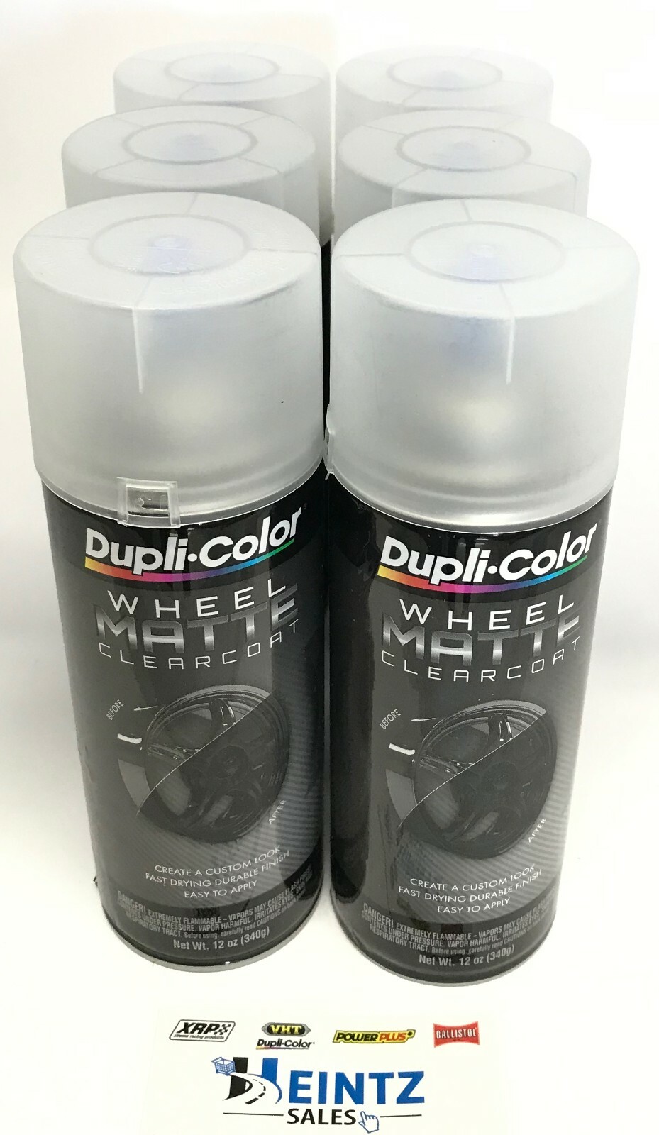 Duplicolor-HWP106-6 Pack High Performance Matte Clear Wheel Coating - 12 oz