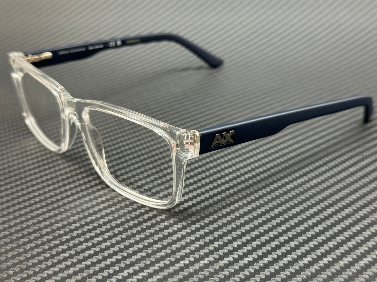 ARMANI EXCHANGE AX3016 8033 Shiny Crystal Blue Men's 53 mm Eyeglasses