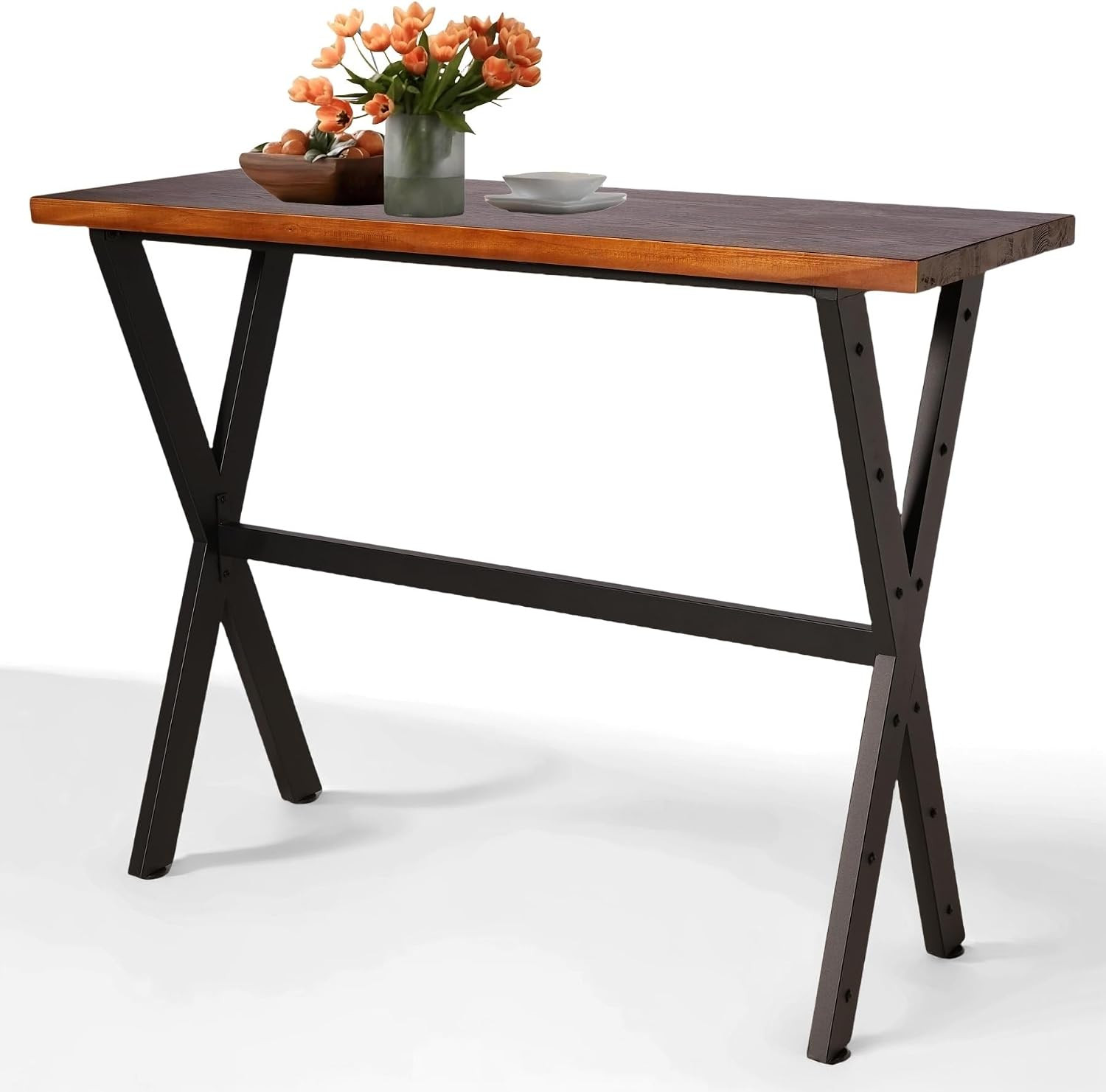 Industrial Console Table, 41.3" High Bar Table for Kitchen, Living Room, Coffee