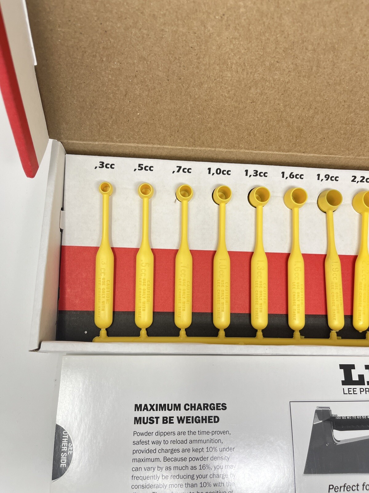 LEE Precision Improved Powder Measure Kit Dipper 90100 Reloading