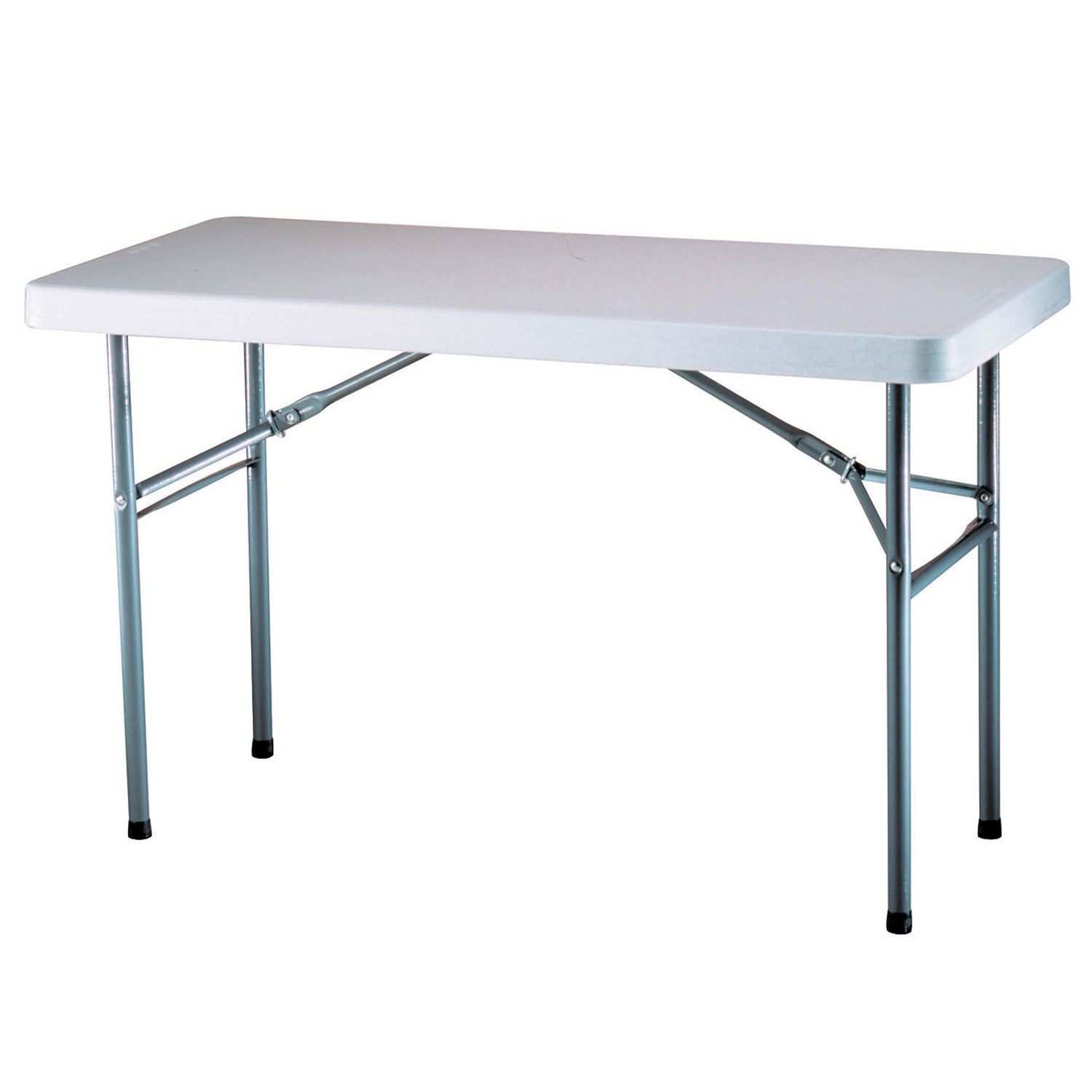 Adjustable Height Folding Table 48"L x 24"W 24 to 36"H - White