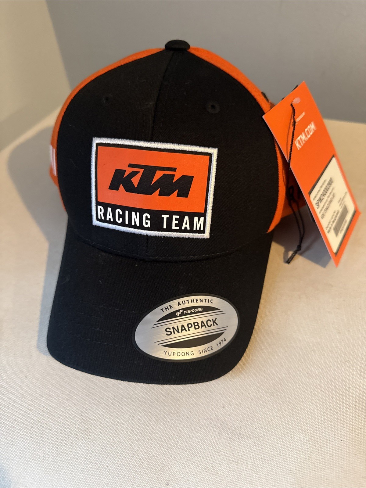 KTM Racing Team Curved Cap by Yupoong- Black/Orange Motocross Mx BmX
