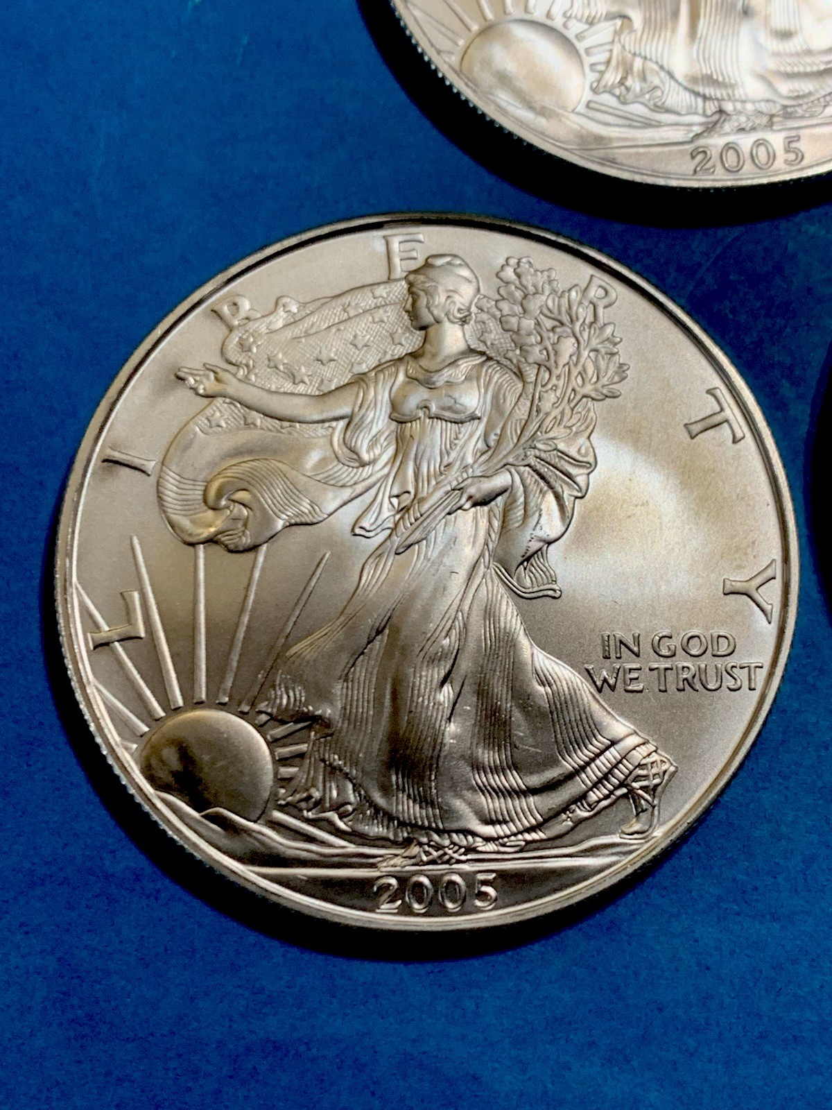 2005 American Silver Eagle 1Oz Gem Brilliant Uncirculated From US Mint Tube Pull
