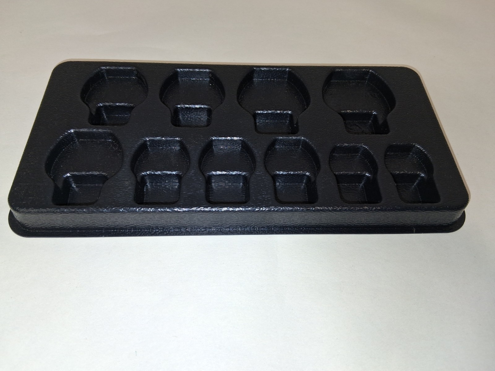 SNAP-ON PAKTY332 CROWS FOOT STORAGE TRAY 10PC PLASTIC BLACK NON-MAGNETIC METRIC