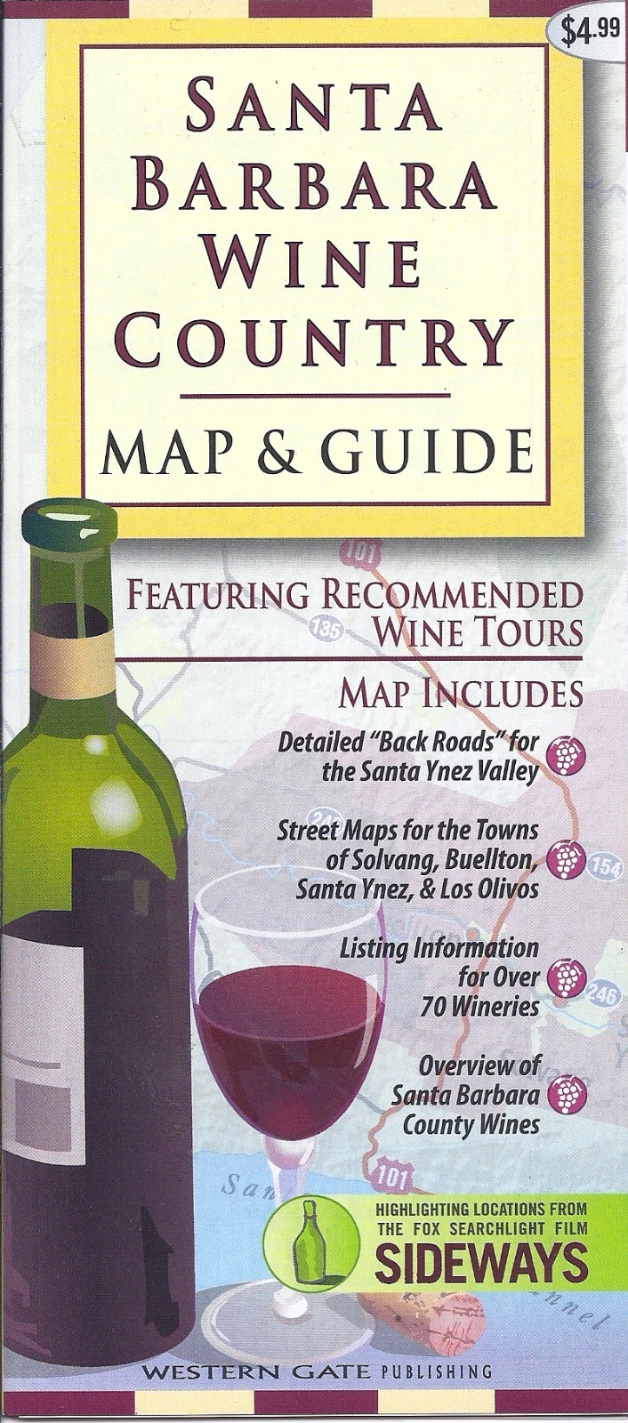 Map & Guide of Santa Barbara Wine Country, by Western Gate Publishing