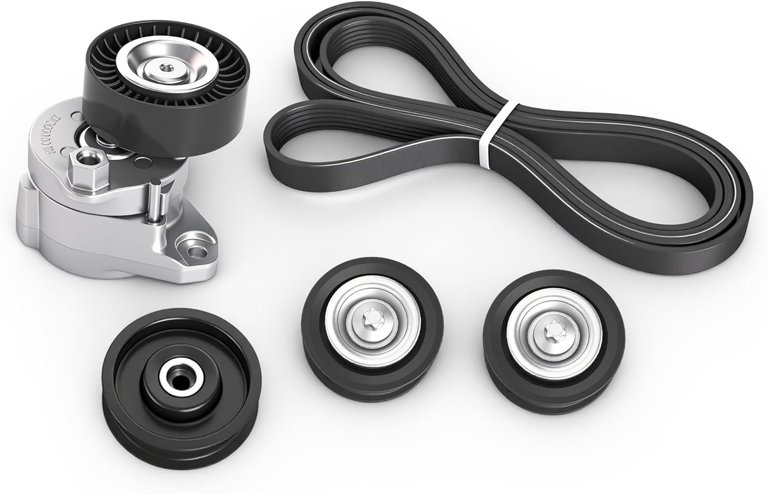 Belt Tensioner Serpentine Belt Pulley Kit for Mercedes C350 E550 CLK350 3.5L 5.5