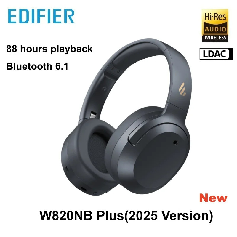 Edifier W820NB Plus(2025 Version) New ANC Wireless Headphone Bluetooth 6.1 -49dB
