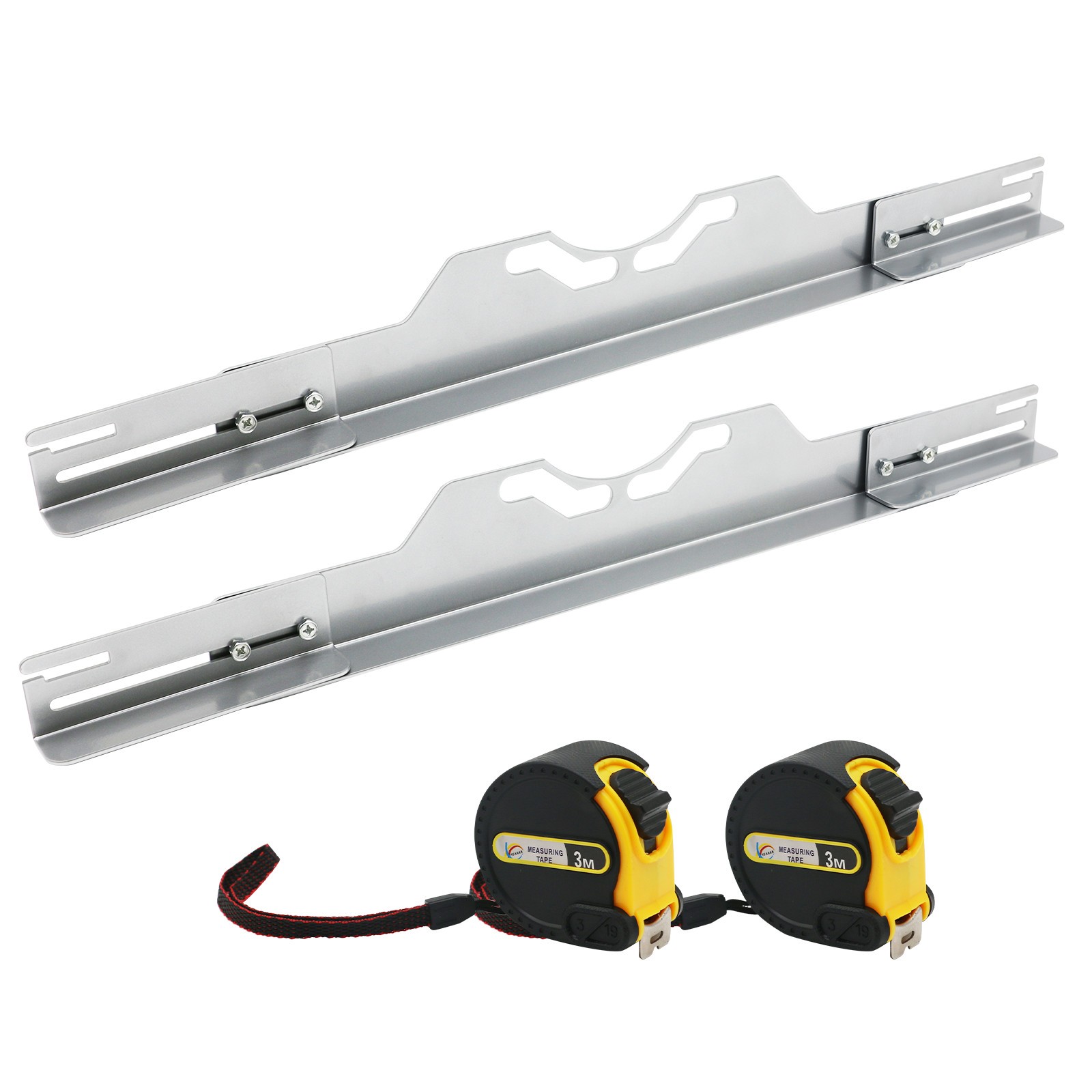 2x Wheel Alignment Tool Kit Heavy Duty Toe Alignment Tool Plates + Tape Measures