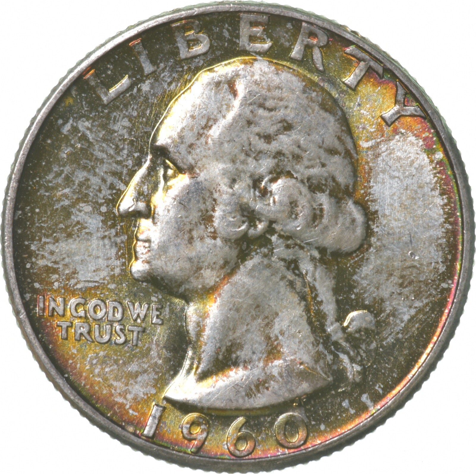 1960 Washington Quarter Insane TONE - Great Colors *5313