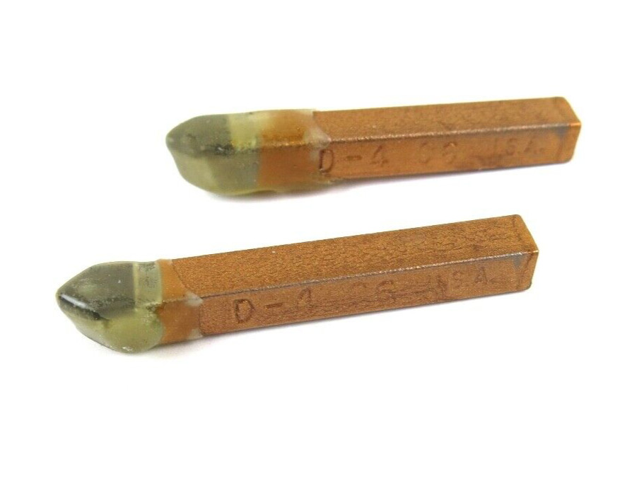 2pcs ACT D-4 C6 Grade Carbide Brazed Lathe Tool Bits 80° Point 1/4" Shank