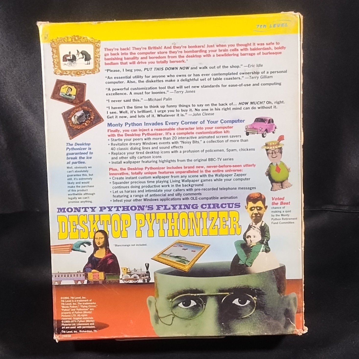 7th Level Monty Python's Flying Circus Desktop Pythonizer 3.5" Floppy Windows