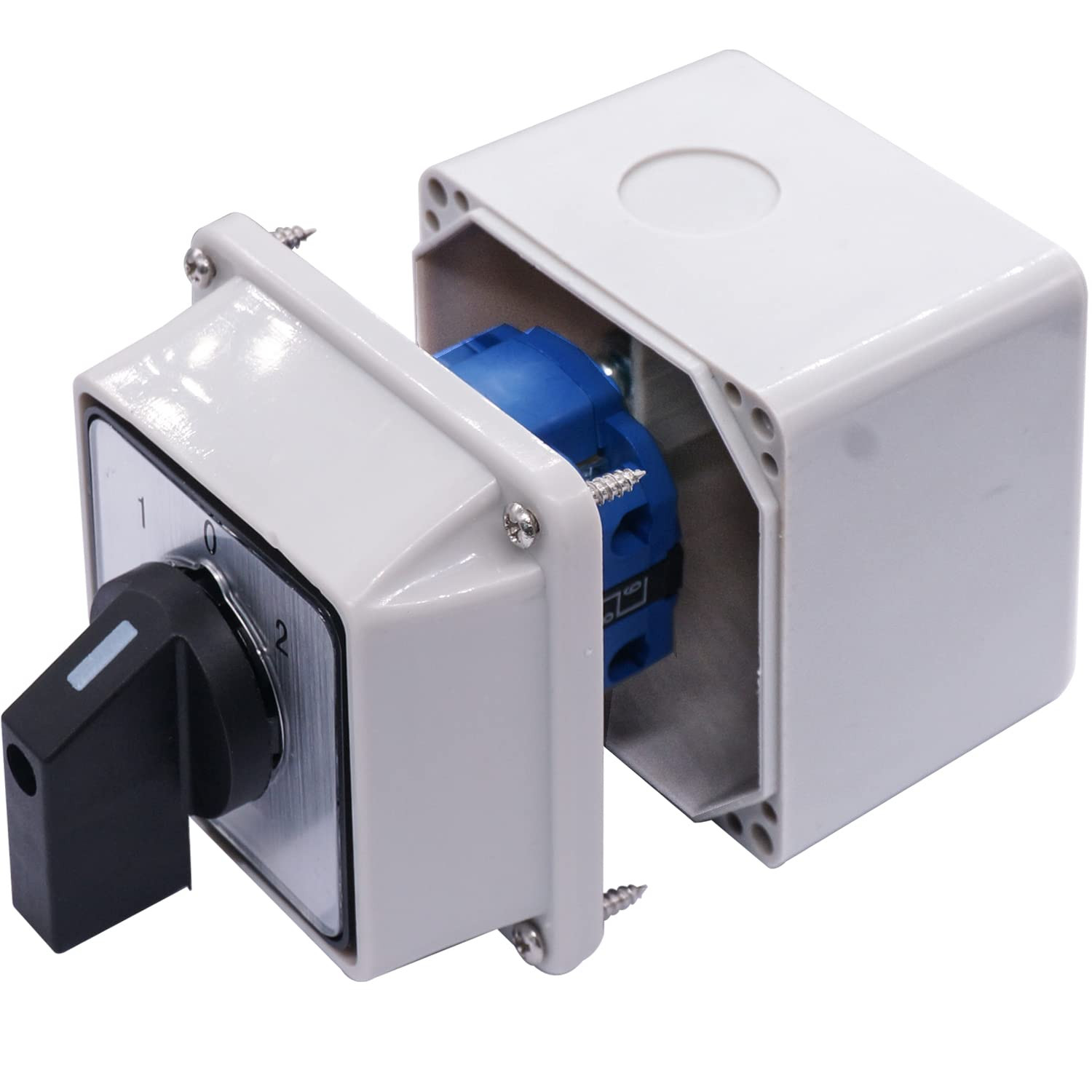 Changeover Switch 3 Position Selector Switch Box 8 Terminals 20A 550V Universal