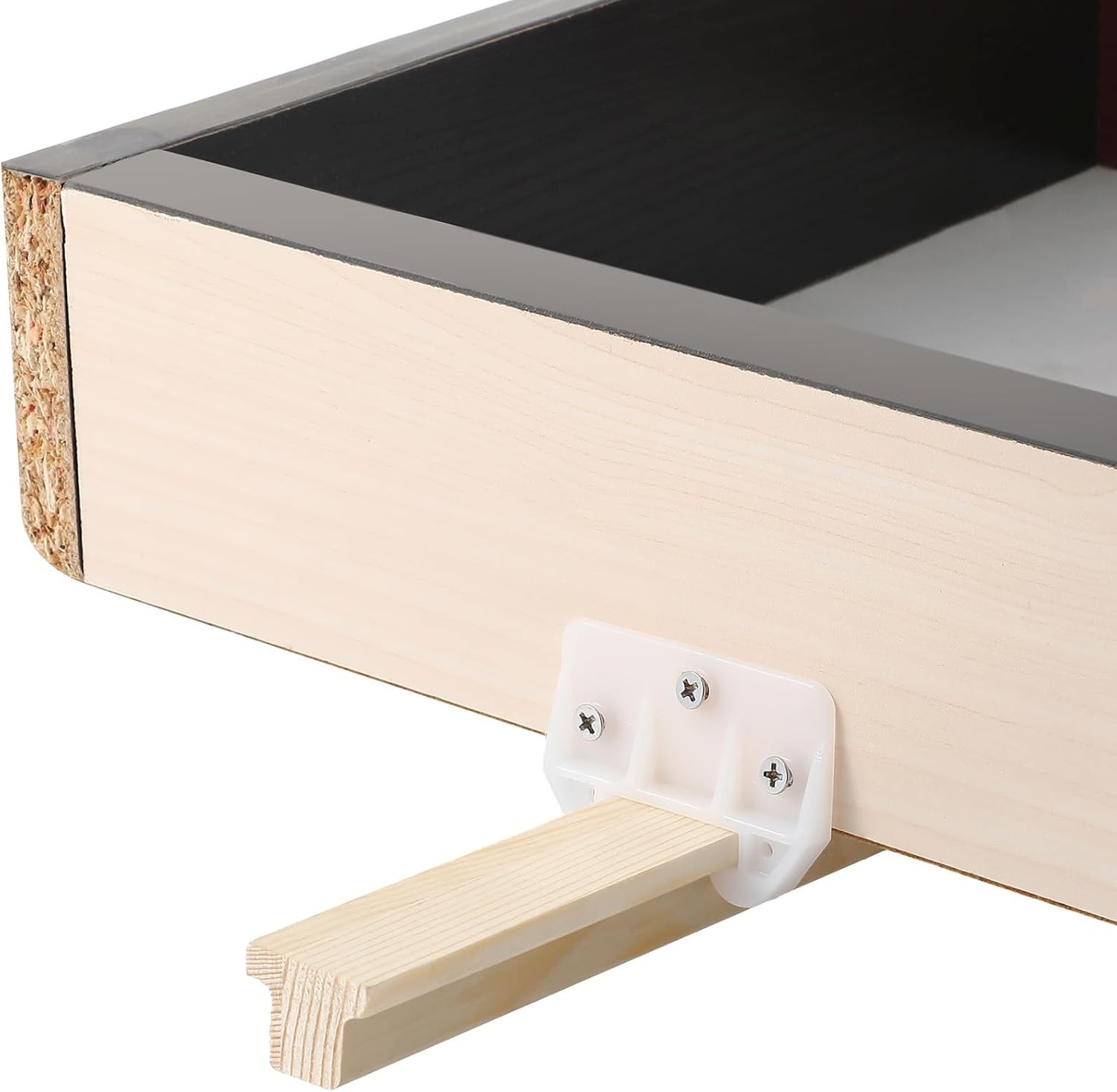 4 Pack Hardwood Center Mount Drawer Slides Wooden Drawer Track Classic T Shaped