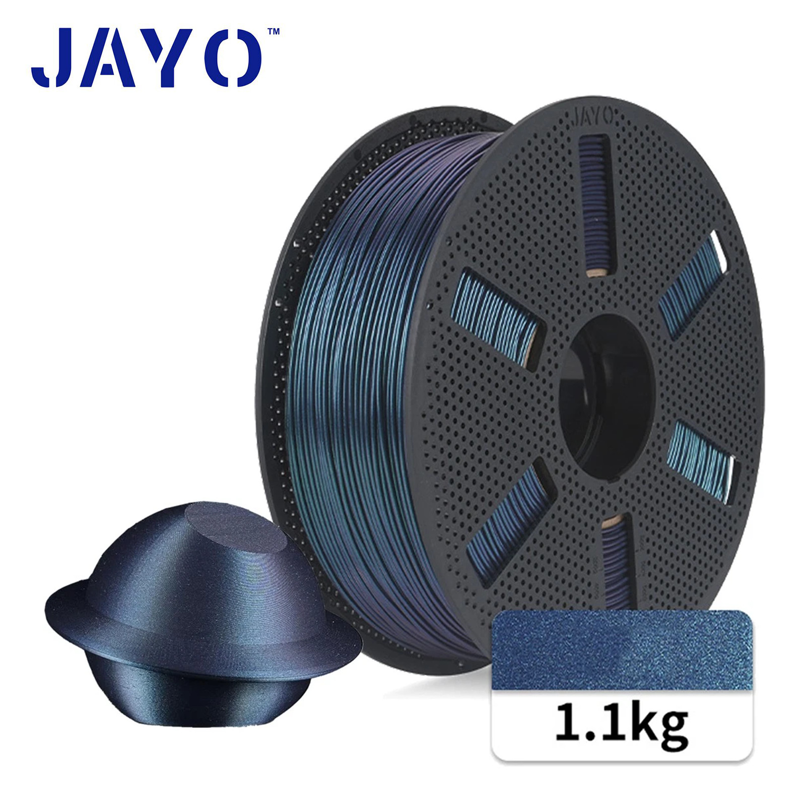 JAYO 3D Printer Filament PLA Galaxy 1.1KG 1.75mm Shiny PLA Stardust Purple