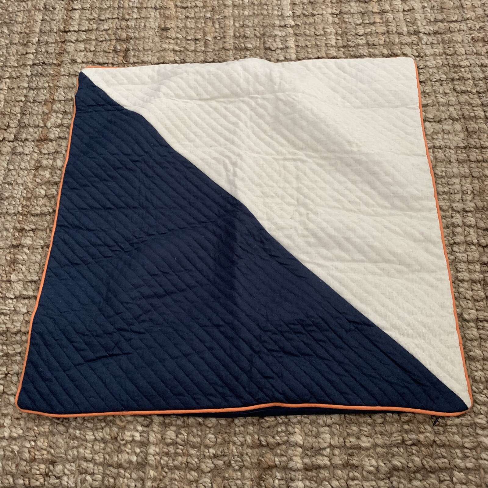 Original Penguin Sham OWEN European Euro Quilted Pillow Navy 26 X 26 Munsingwear
