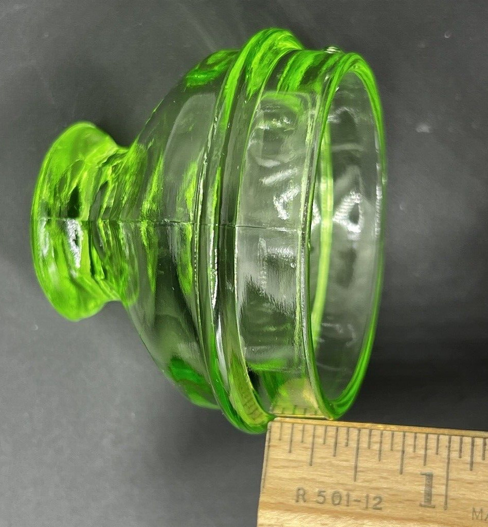 Percolator Pot Knob Replacement Green Vaseline Glass Depression