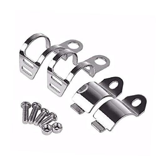 1pair Metal Motorcycle Modified Turn Signal Light Indicator Mount Bracket White