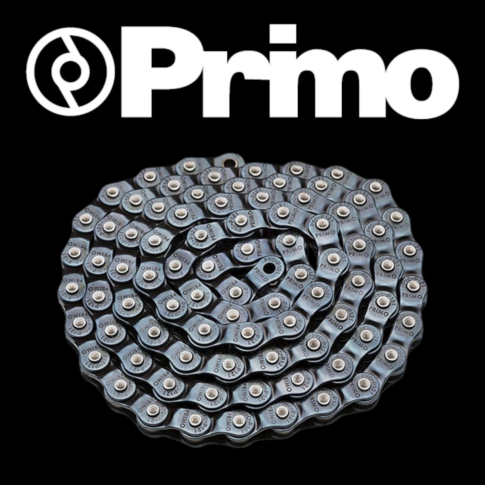 Primo 121 Half Link Chain (Chrome) (1/8") Black