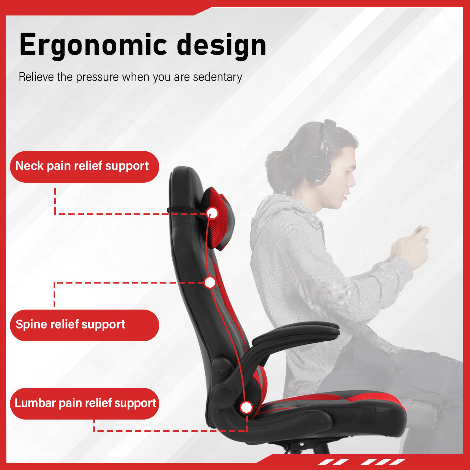 Gaming Chair Desk Chair Gamer Chair Ergonomic Office Chair With Lumbar Support