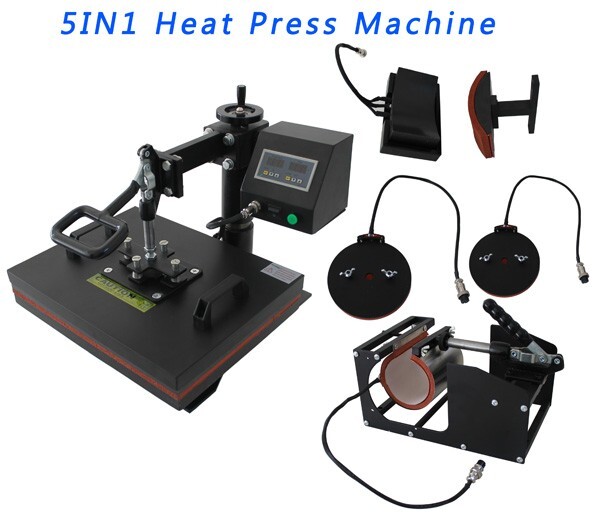 USED 110V 5in1 Sublimation Heat Press Transfer Machine