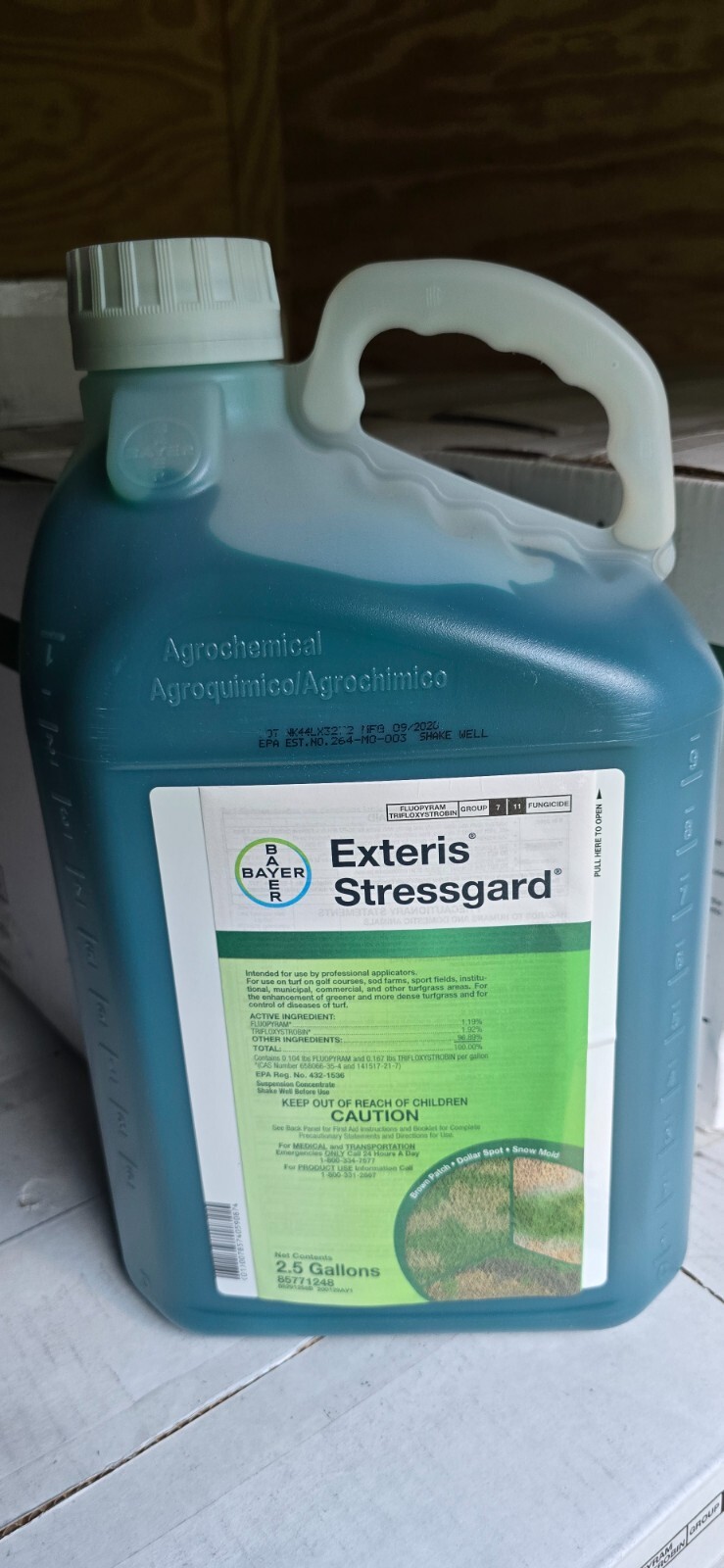 Bayer Exteris Stressgard Fungicide 2.5 Gallons for Golf Course Sod Farm Turf