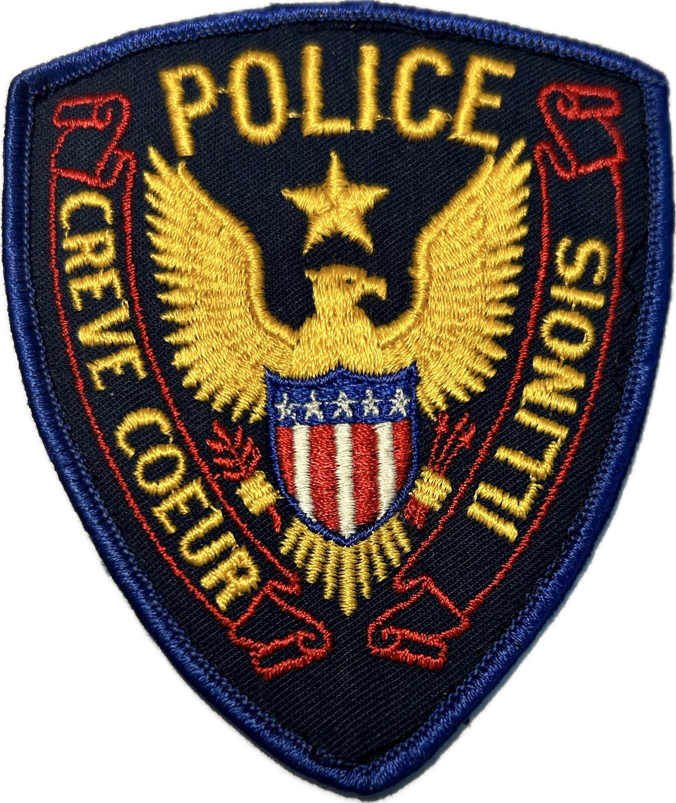VINTAGE ILLINOIS IL CREVE COEUR POLICE DEPT PATCH TAZEWELL COUNTY #KP
