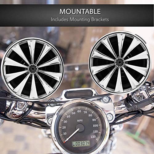 Lanzar Motorcycle Waterproof Speaker Amplifier System Set of Standard Packaging
