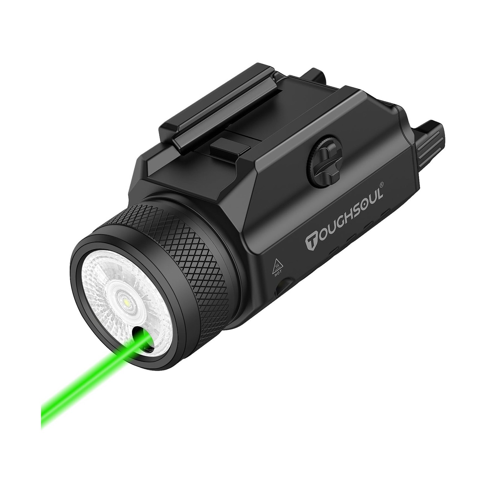 TOUGHSOUL 1200 Lumens Picatinny Rail Mount Pistol Light Green Laser... Fast Ship
