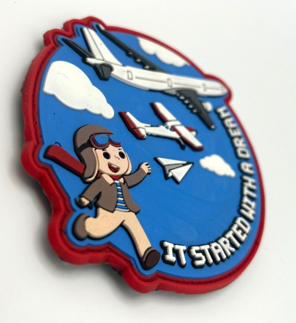 IT STARTED WITH A DREAM - STUDENT PILOT -HIGH QUALITY PVC PATCH