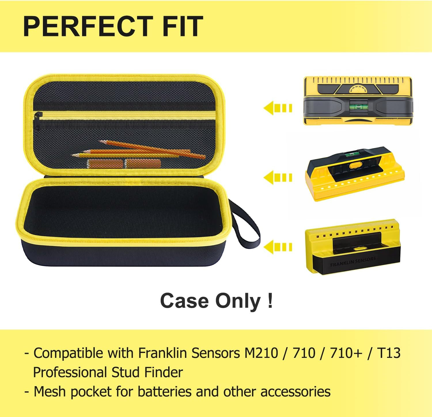 Case for Franklin ProSensor M210, 710, 710+ & T13 Stud Finder