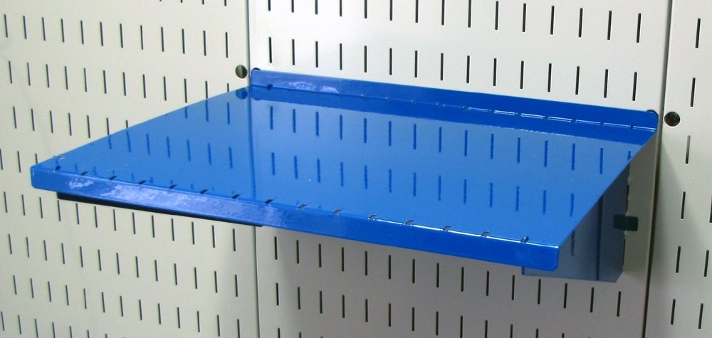 Wall Control Shelf 12in Deep Pegboard Assembly x 16in, Blue
