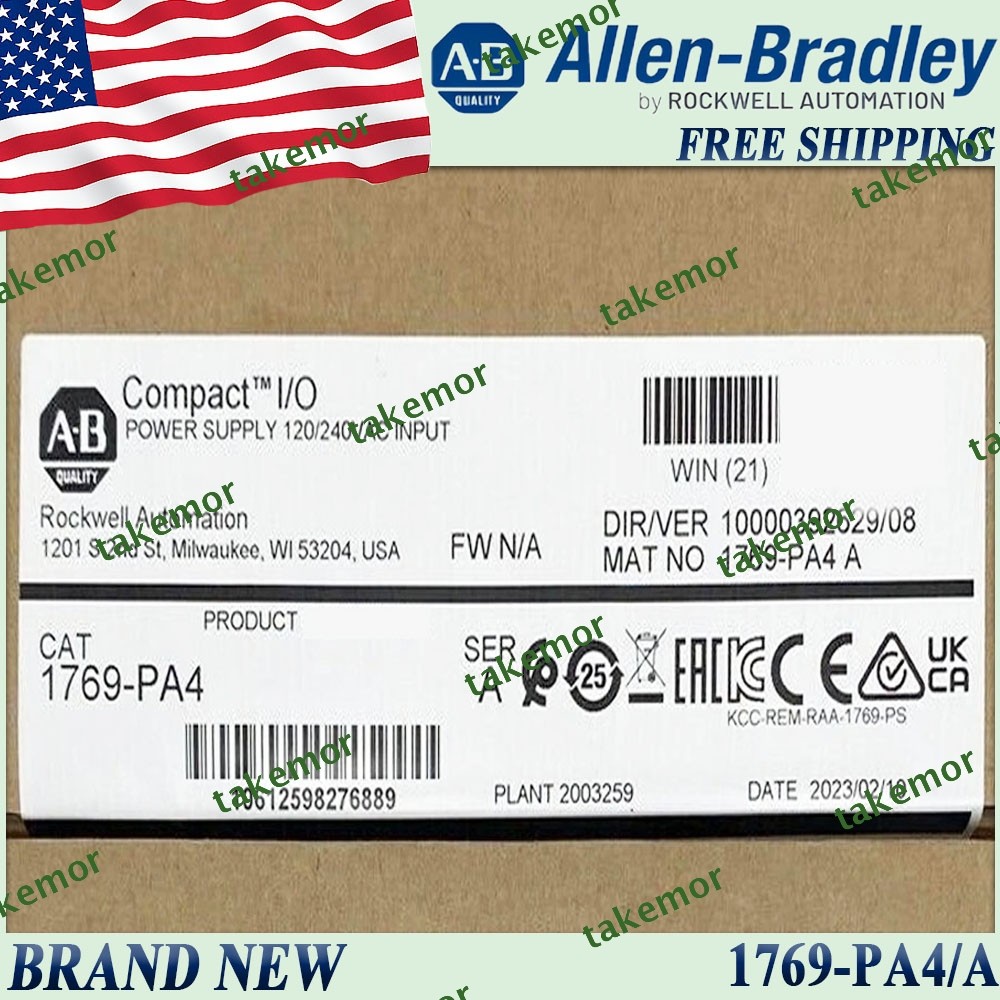 New In Box 1769-PA4/A Brand New AB CompactLogix Power Supply US Stock