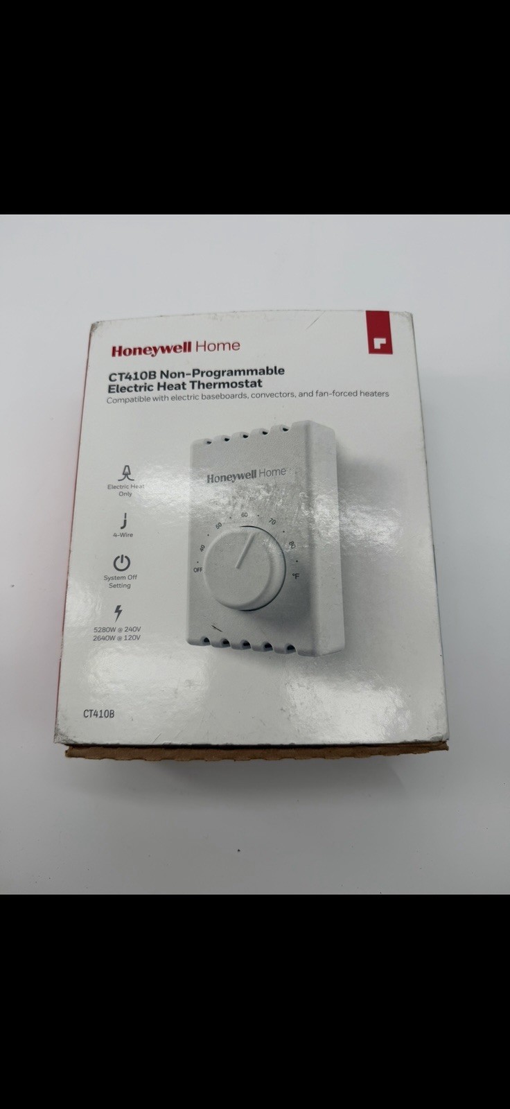 Honeywell Home CT410A Non-Programmable Electric Heat Thermostat